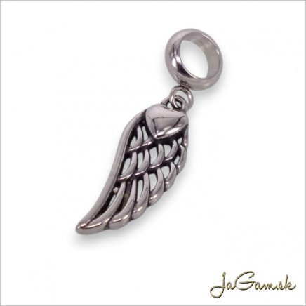 Korálka s príveskom 29x8mm CHIRURGICKÁ OCEĽ, 1ks (ch1752)